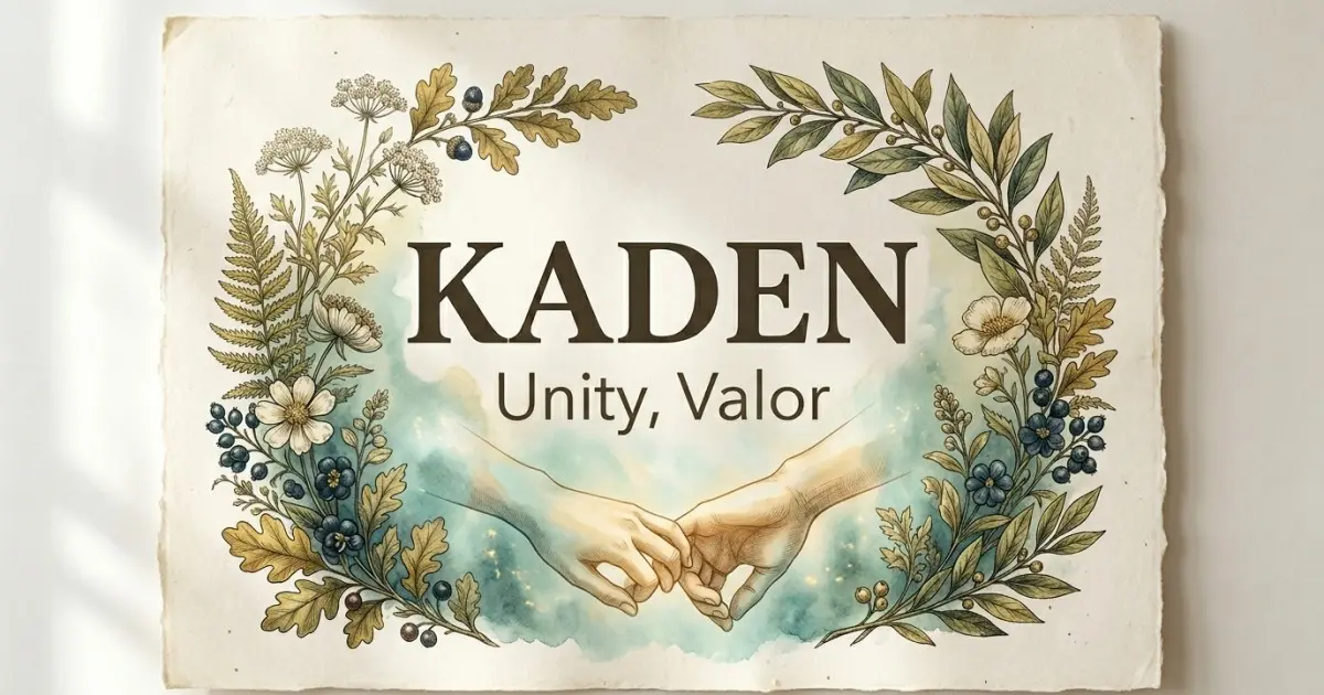Kaden meaning themes: unity, valor
