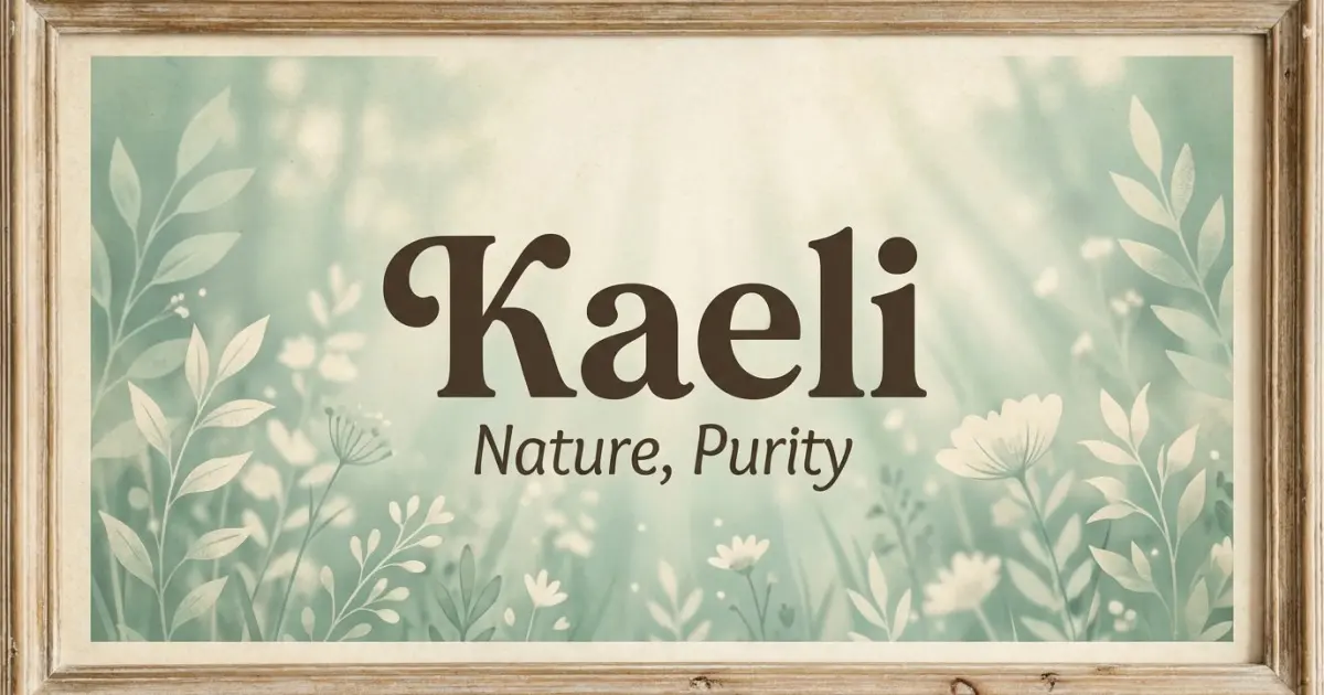 Kaeli meaning themes: nature, purity