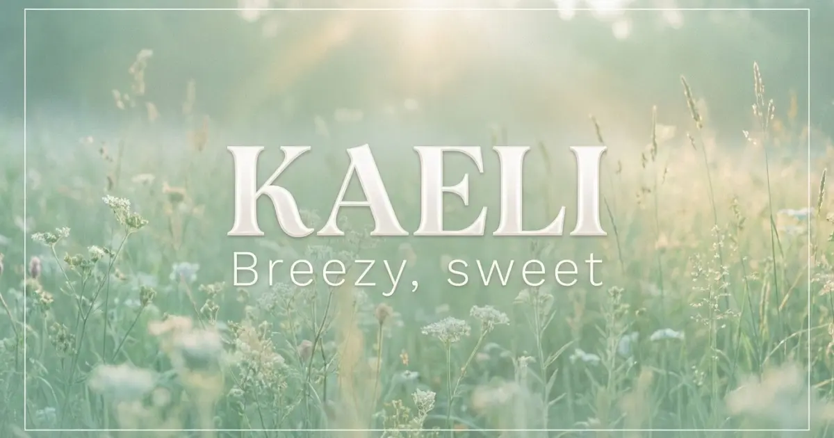 Kaeli name vibe: Breezy, sweet