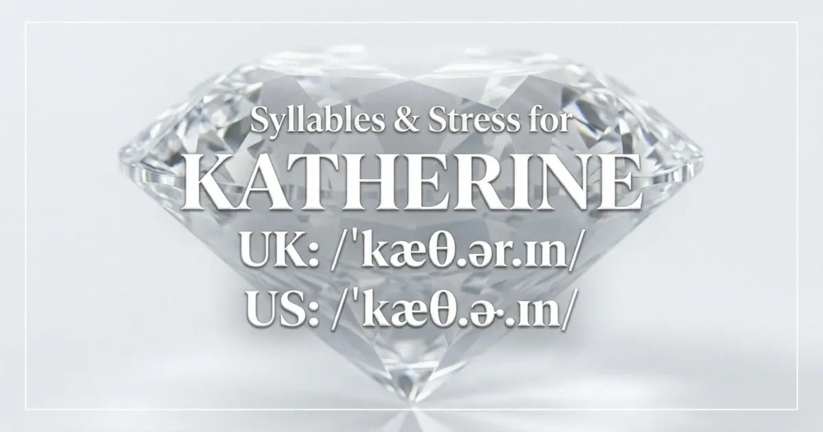 Katherine syllables, stress, and UK and US pronunciation