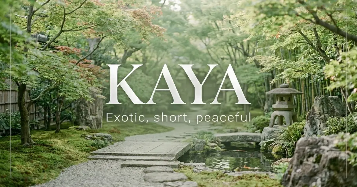 Kaya name vibe: Exotic, short, peaceful