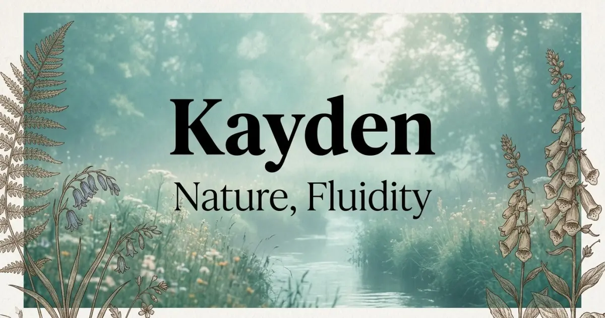 Kayden meaning themes: nature, fluidity
