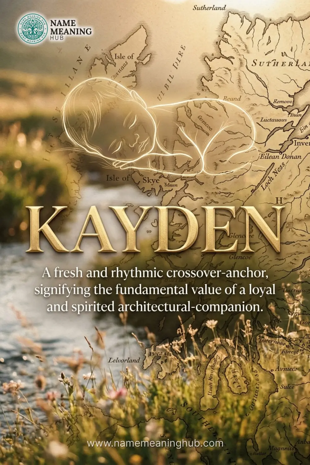 Meaning of the name Kayden: A fresh and rhythmic crossover-anchor, signifying the fundamental value of a loyal and spirited architectural-companion.
