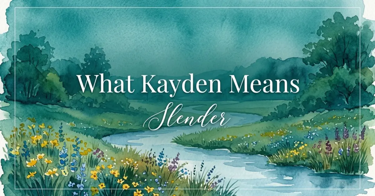 Kayden name meaning Slender