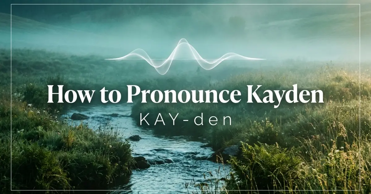 How to pronounce Kayden