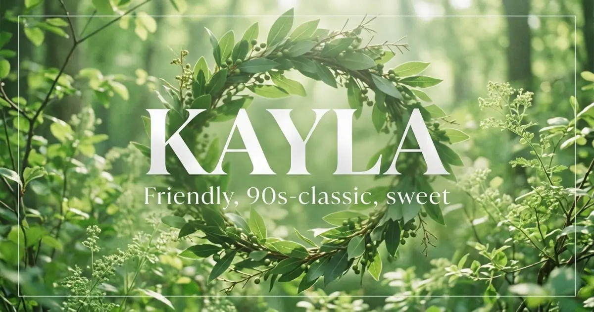 Kayla name vibe: Friendly, 90s-classic, sweet