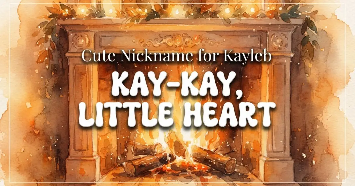 Cute nickname for Kayleb: Kay-Kay, Little Heart