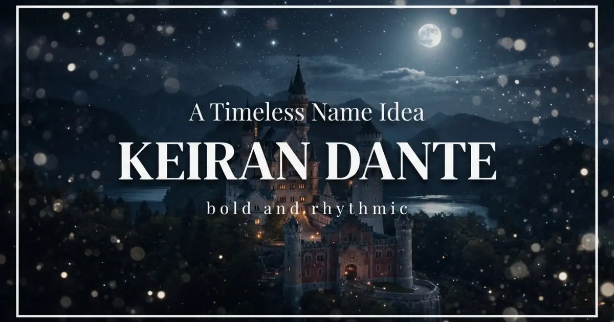 Middle name idea: Keiran Dante - bold and rhythmic