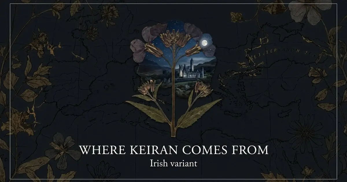 The name Keiran comes from: Irish variant
