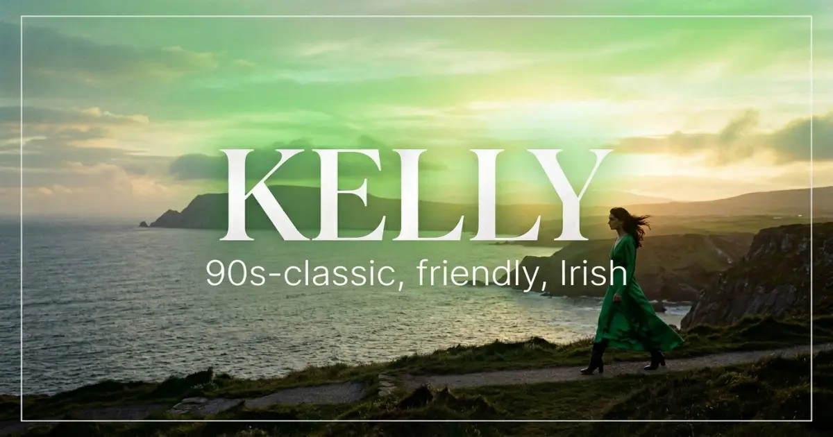 Kelly name vibe: 90s-classic, friendly, Irish