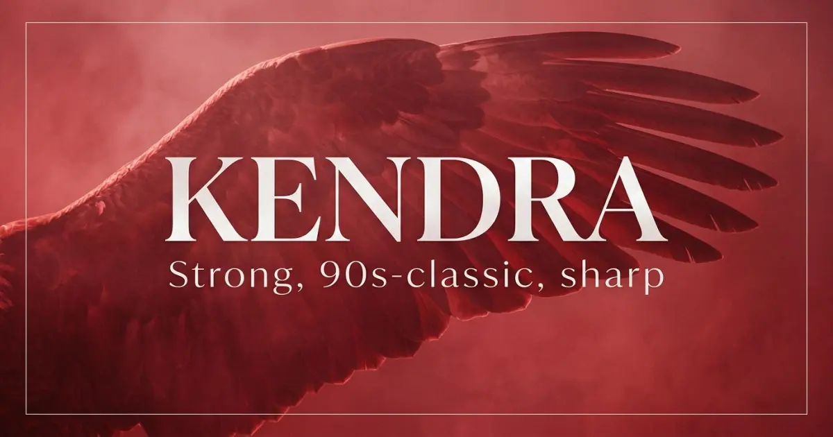 Kendra name vibe: Strong, 90s-classic, sharp