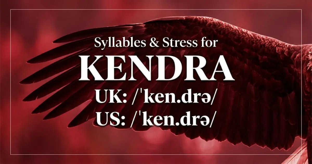 Kendra syllables, stress, and UK and US pronunciation