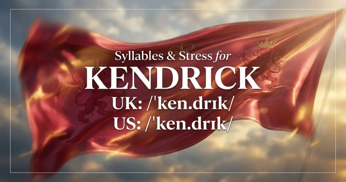 Kendrick syllables, stress, and UK and US pronunciation