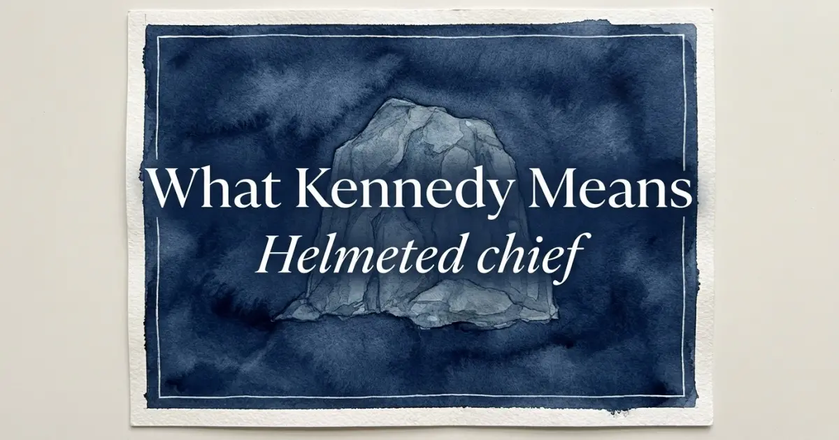 Kennedy name meaning Helmeted chief