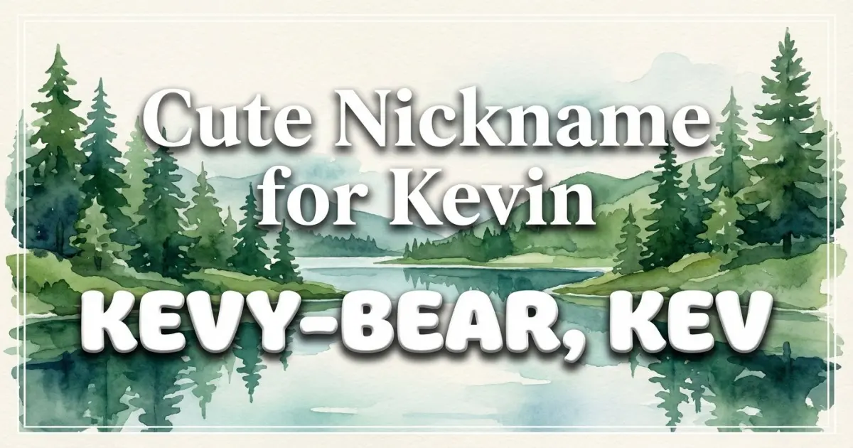 Cute nickname for Kevin: Kevy-bear, Kev