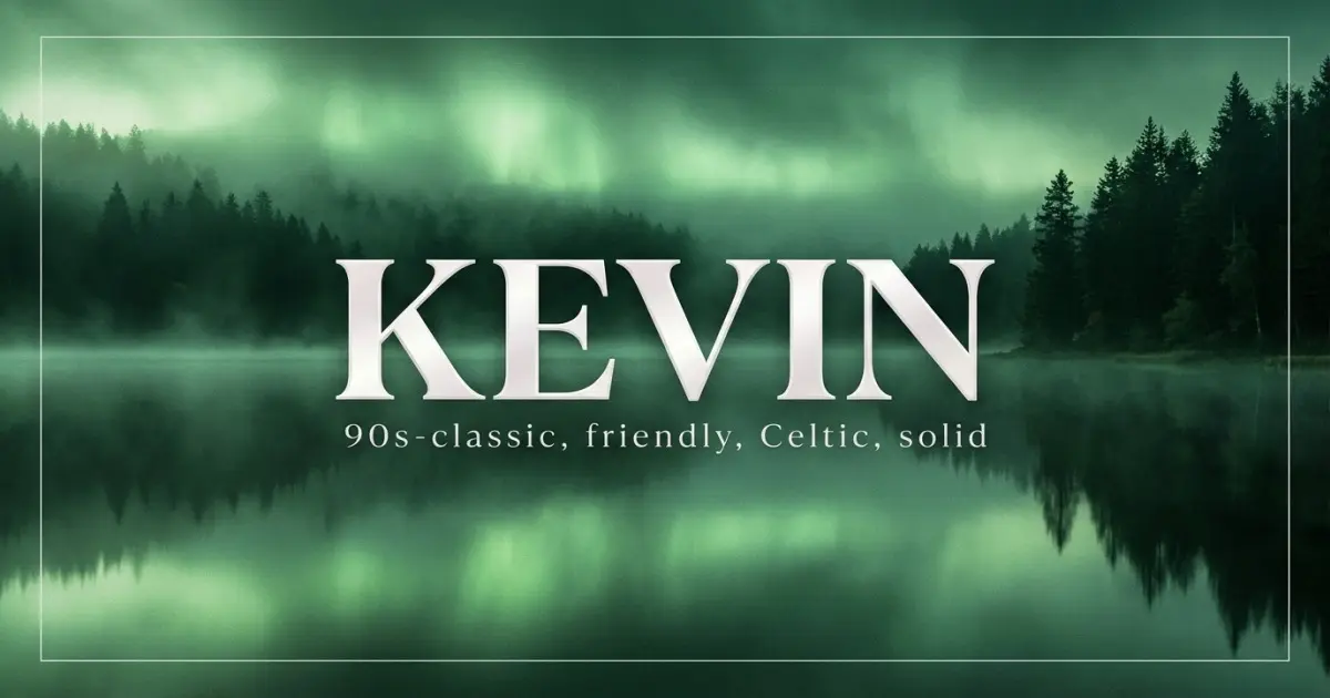 Kevin name vibe: 90s-classic, friendly, Celtic, solid