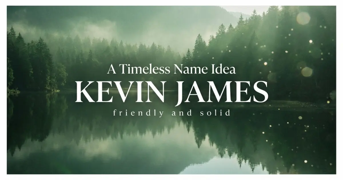 Middle name idea: Kevin James - friendly and solid