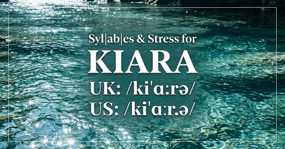 Kiara syllables, stress, and UK and US pronunciation