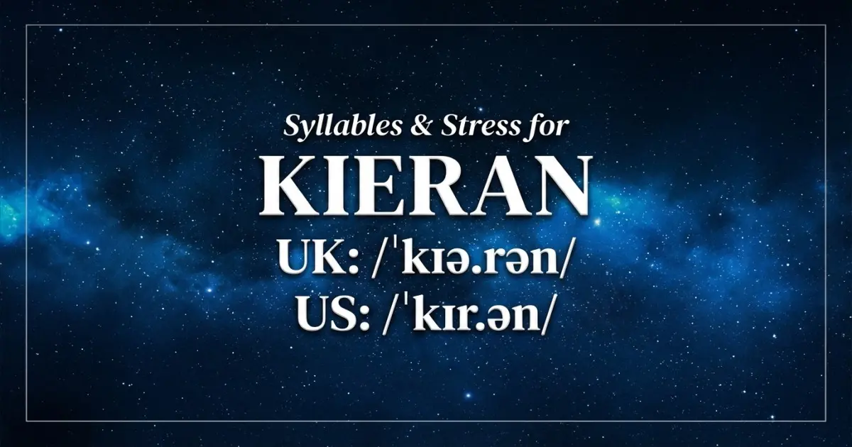 Kieran syllables, stress, and UK and US pronunciation