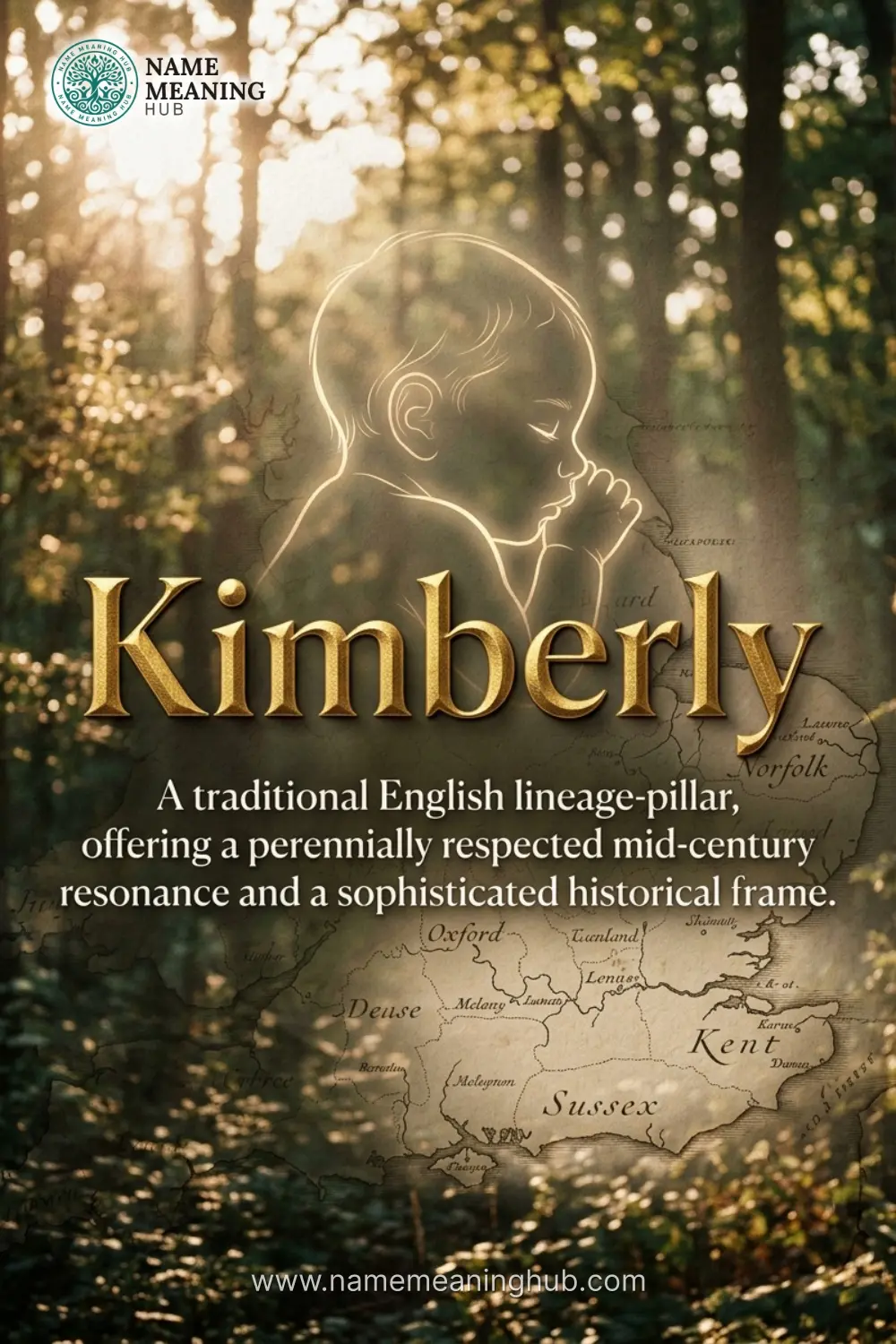 Meaning of the name Kimberly: A traditional English lineage-pillar, offering a perennially respected mid-century resonance and a sophisticated historical frame.