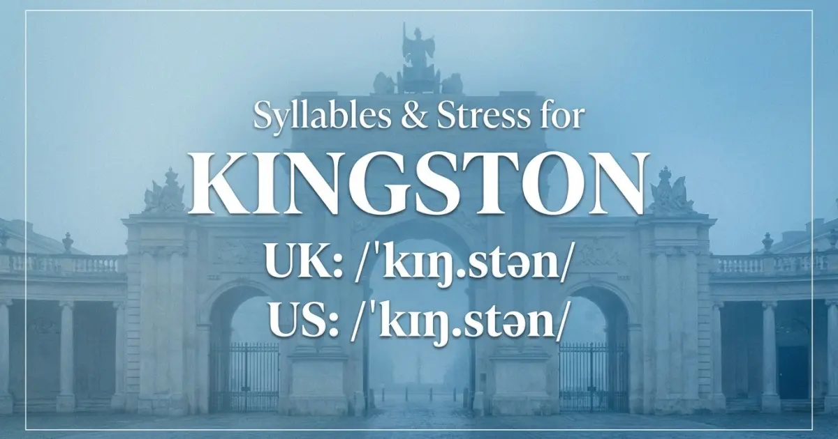 Kingston syllables, stress, and UK and US pronunciation
