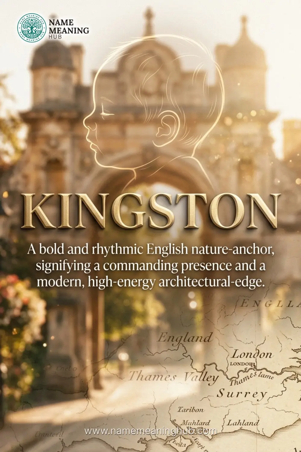 Meaning of the name Kingston: A bold and rhythmic English nature-anchor, signifying a commanding presence and a modern, high-energy architectural-edge.