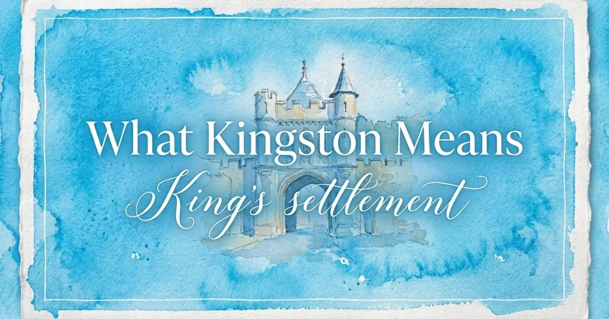 Kingston name meaning King's settlement