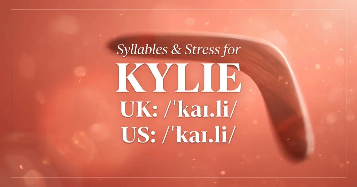 Kylie syllables, stress, and UK and US pronunciation