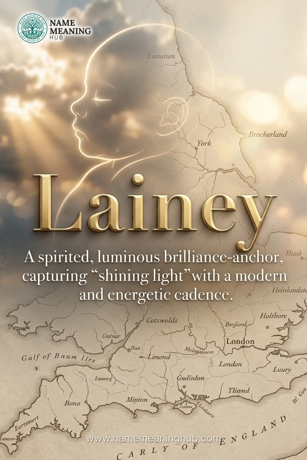 Meaning of the name Lainey: A spirited, luminous brilliance-anchor, capturing "shining light" with a modern and energetic cadence.
