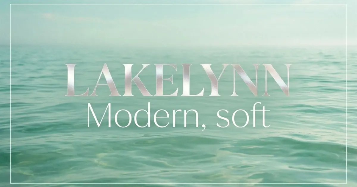 Lakelynn name vibe: Modern, soft