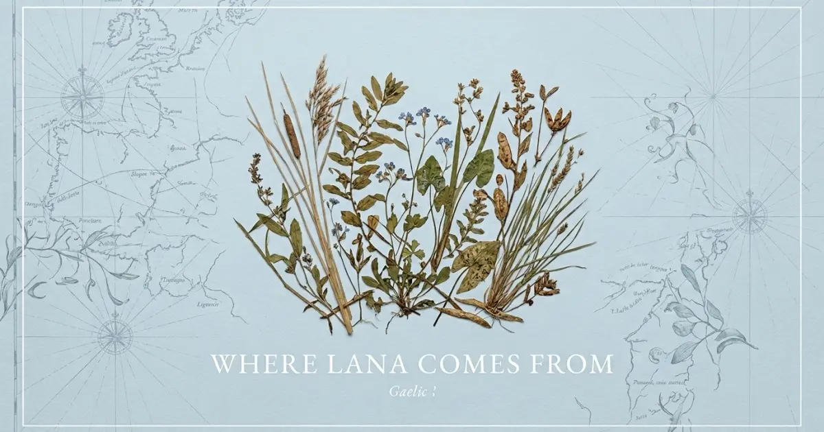 The name Lana comes from: Gaelic