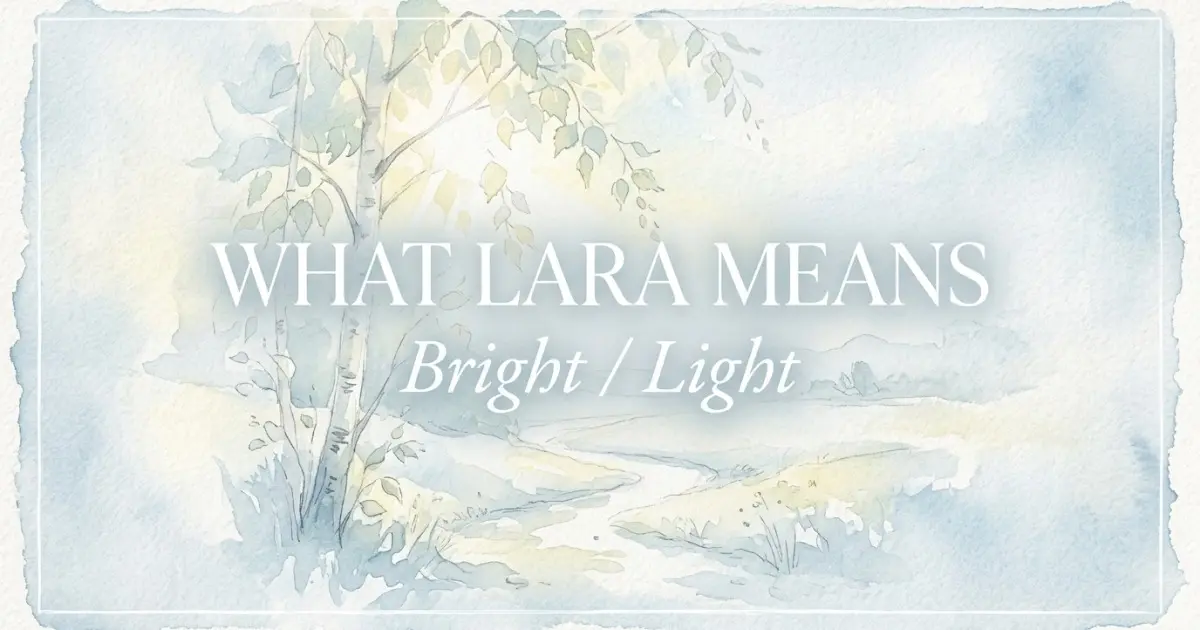 Lara name meaning Bright / Light