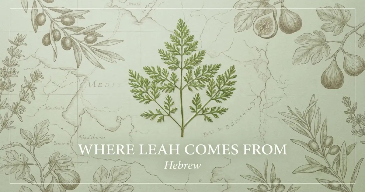 The name Leah comes from: Hebrew