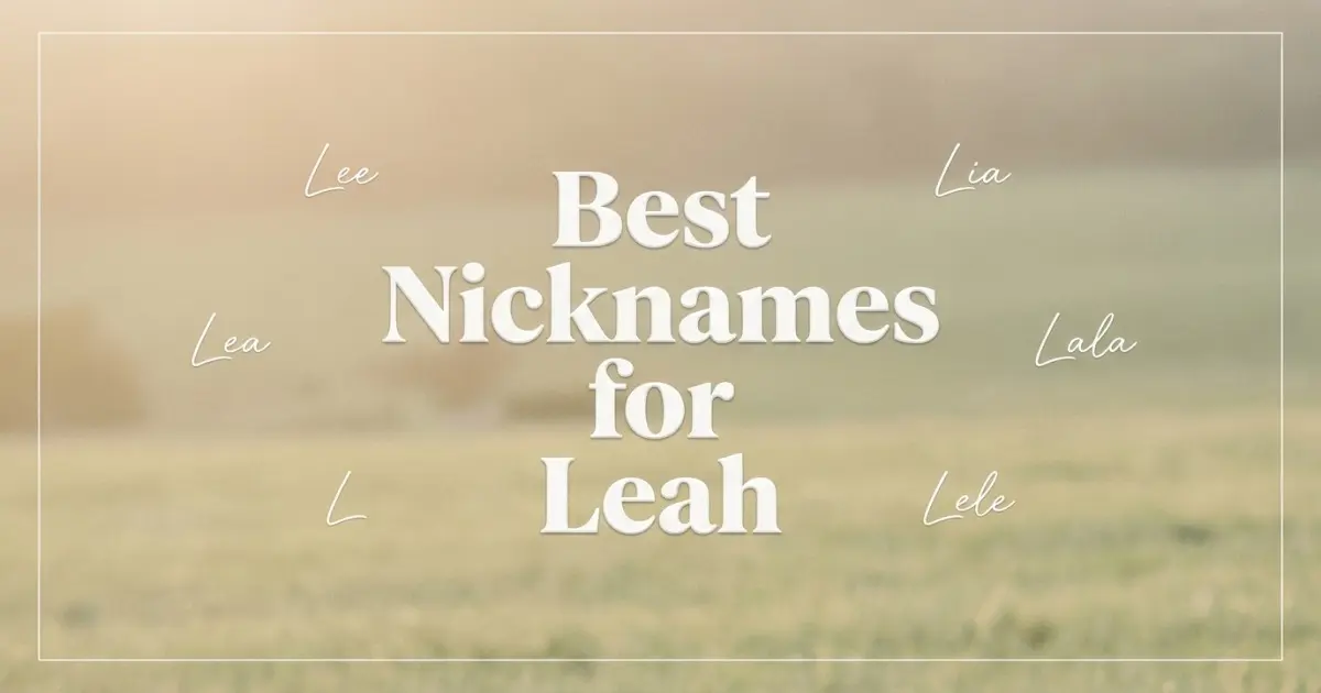 Nicknames for Leah