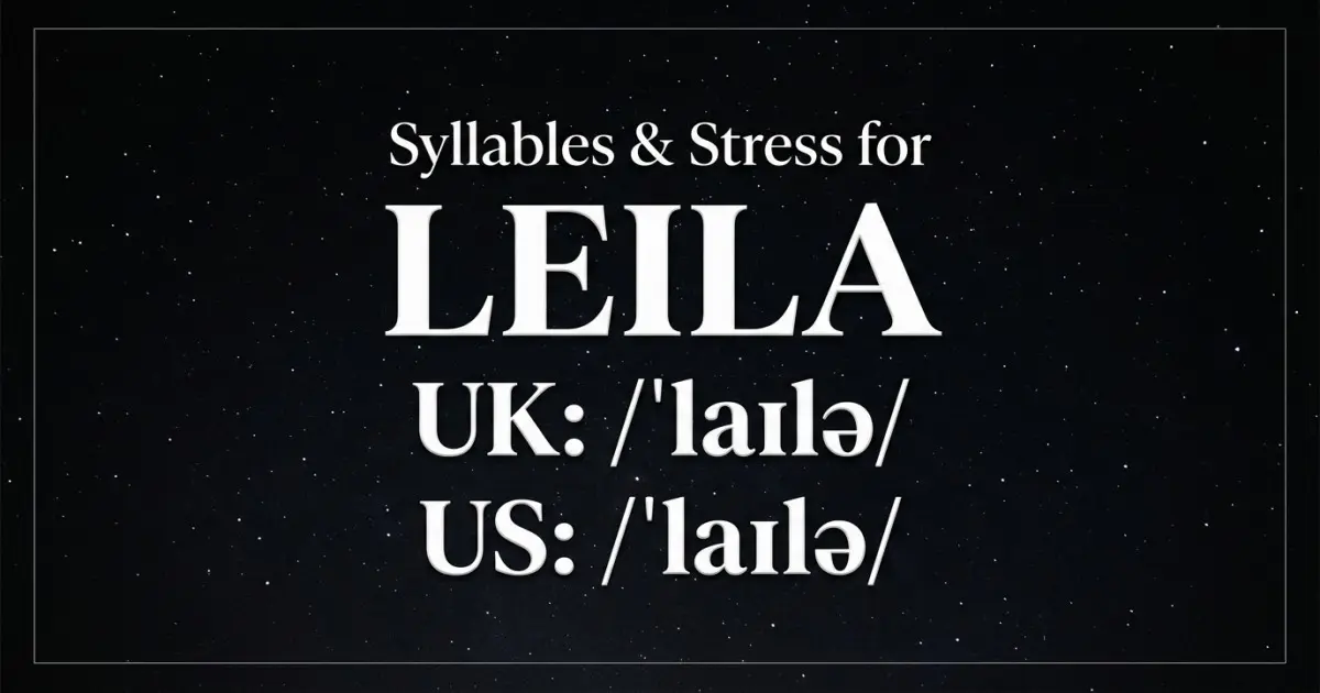 Leila syllables, stress, and UK and US pronunciation