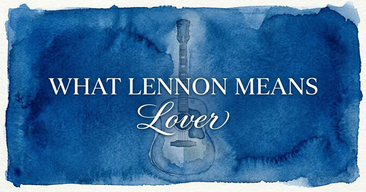 Lennon name meaning Lover