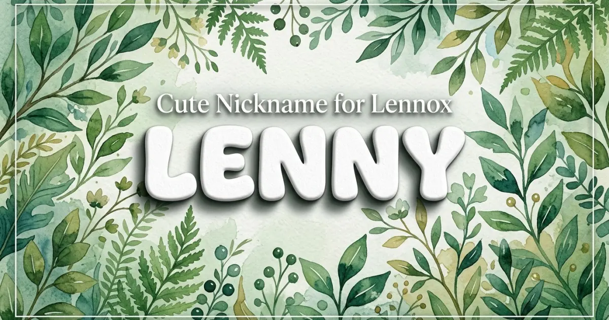 Cute nickname for Lennox: Lenny