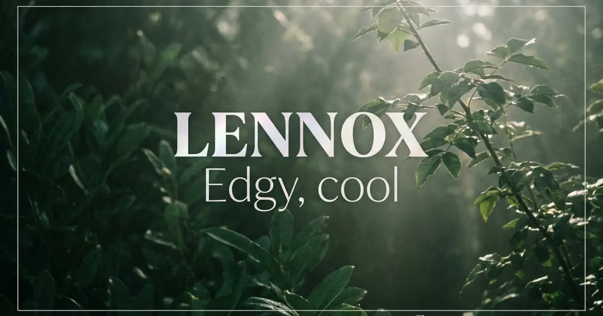 Lennox name vibe: Edgy, cool