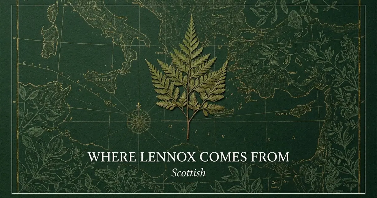 The name Lennox comes from: Scottish