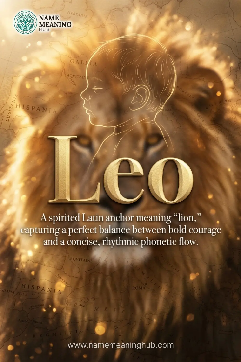 Meaning of the name Leo: A spirited Latin anchor meaning "lion," capturing a perfect balance between bold courage and a concise, rhythmic phonetic flow.