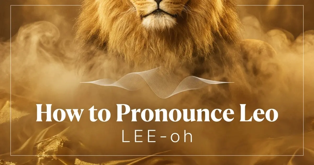 How to pronounce Leo