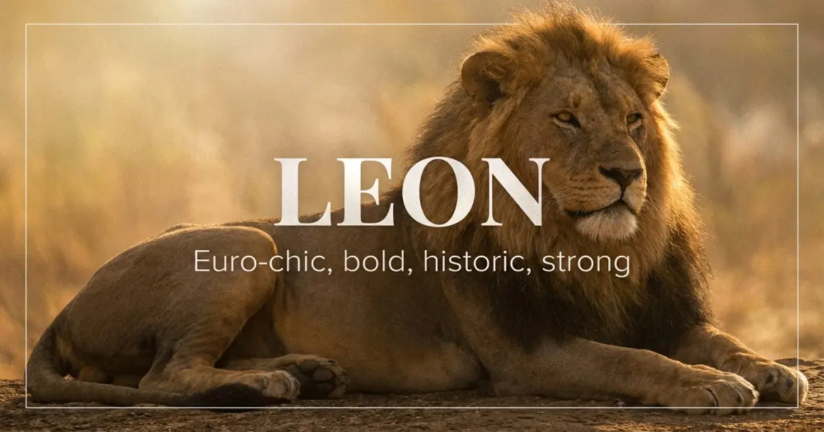 Leon name vibe: Euro-chic, bold, historic, strong