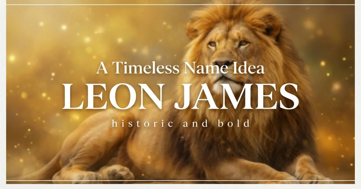Middle name idea: Leon James - historic and bold