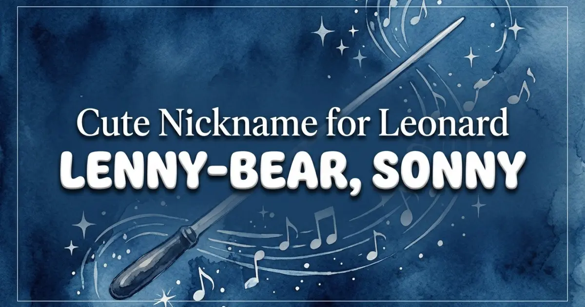 Cute nickname for Leonard: Lenny-bear, Sonny