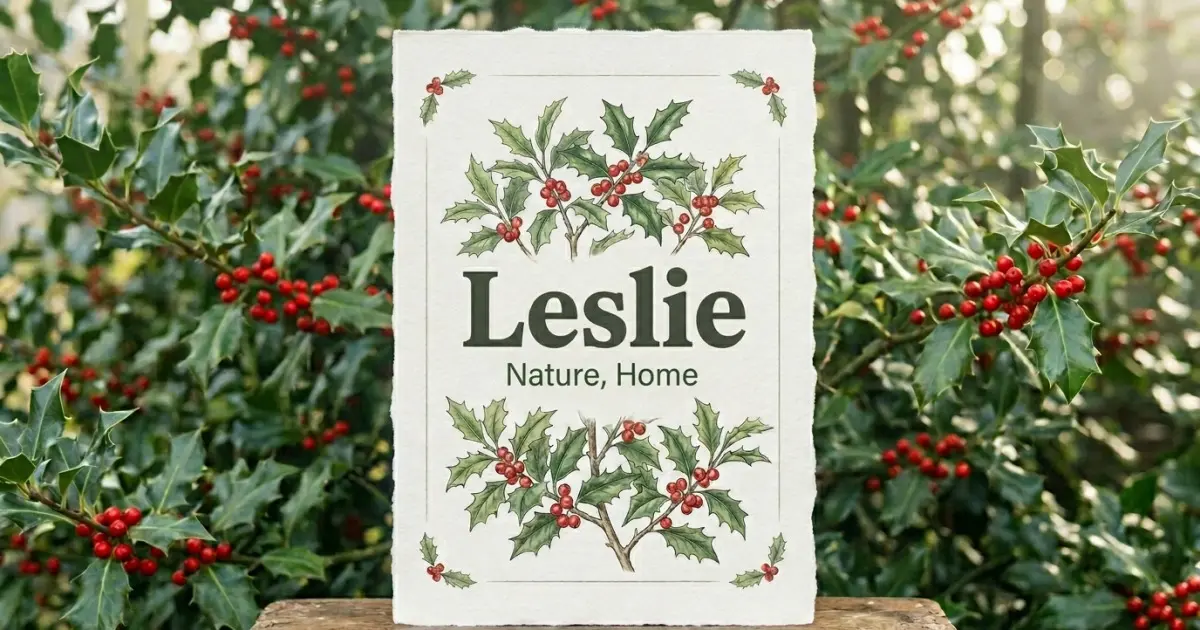 Leslie meaning themes: nature, home