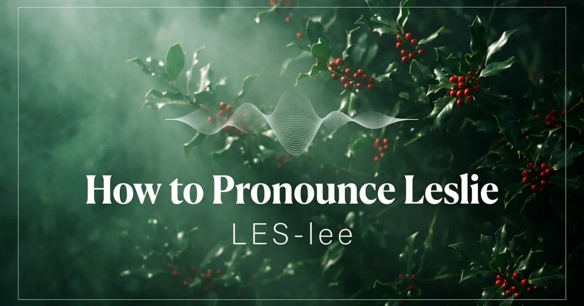 How to pronounce Leslie