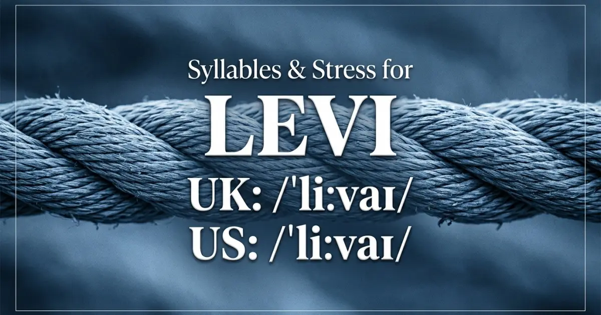 Levi syllables, stress, and UK and US pronunciation
