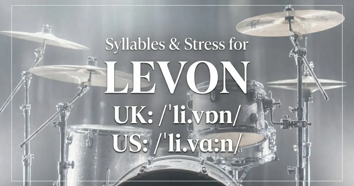 Levon syllables, stress, and UK and US pronunciation