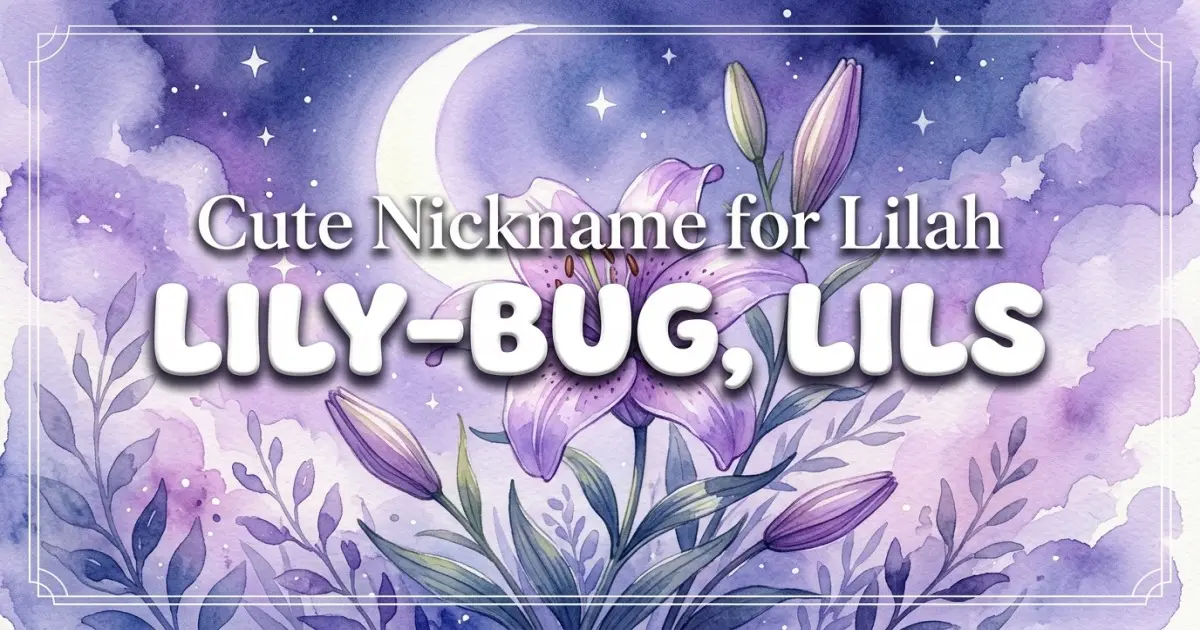 Cute nickname for Lilah: Lily-bug, Lils