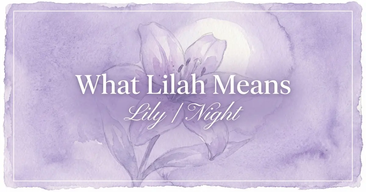 Lilah name meaning Lily / Night